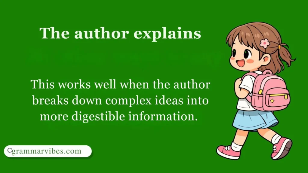 The author explains