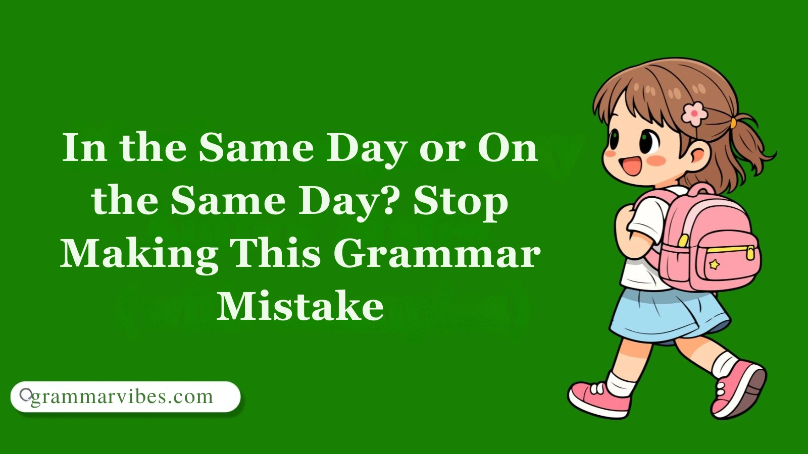 In the Same Day or On the Same Day? Stop Making This Grammar Mistake
