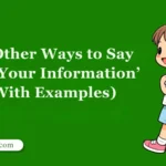 Other Ways to Say ‘For Your Information’