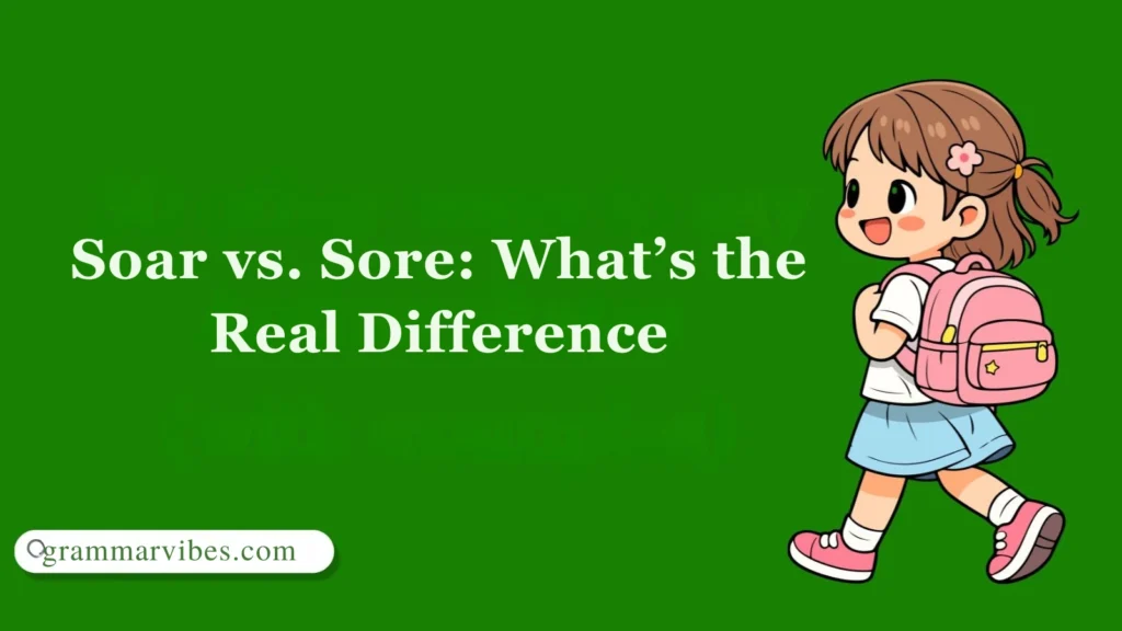 Soar vs. Sore: What’s the Real Difference