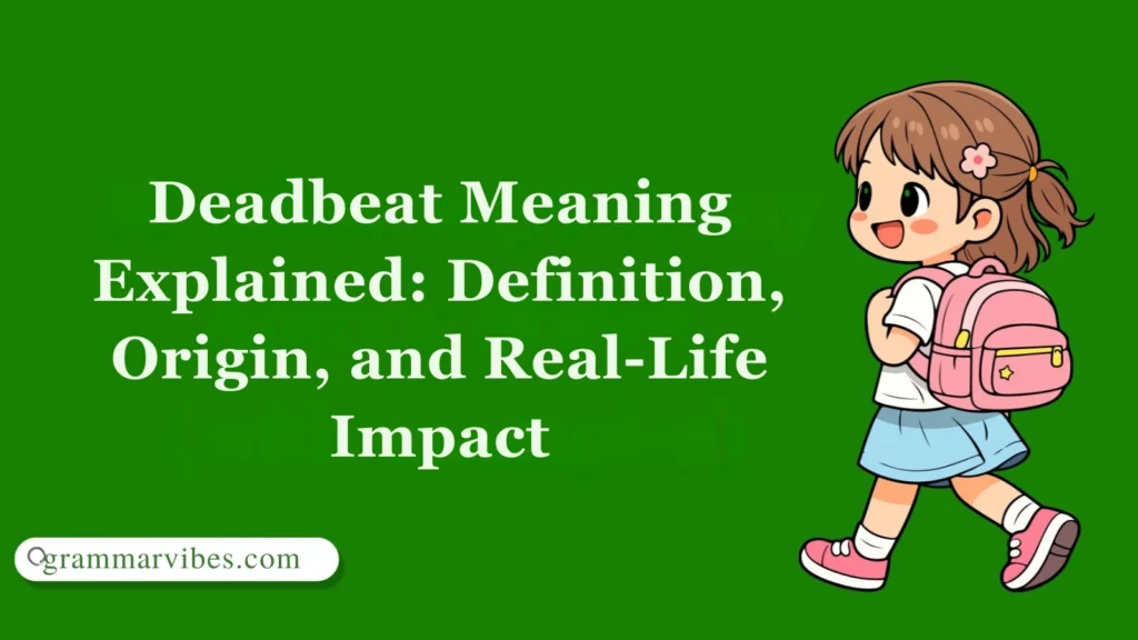 Deadbeat Meaning Explained: Definition, Origin, and Real-Life Impact