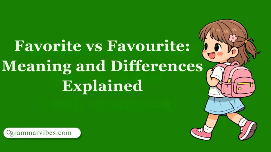 Favorite vs Favourite: Meaning and Differences Explained