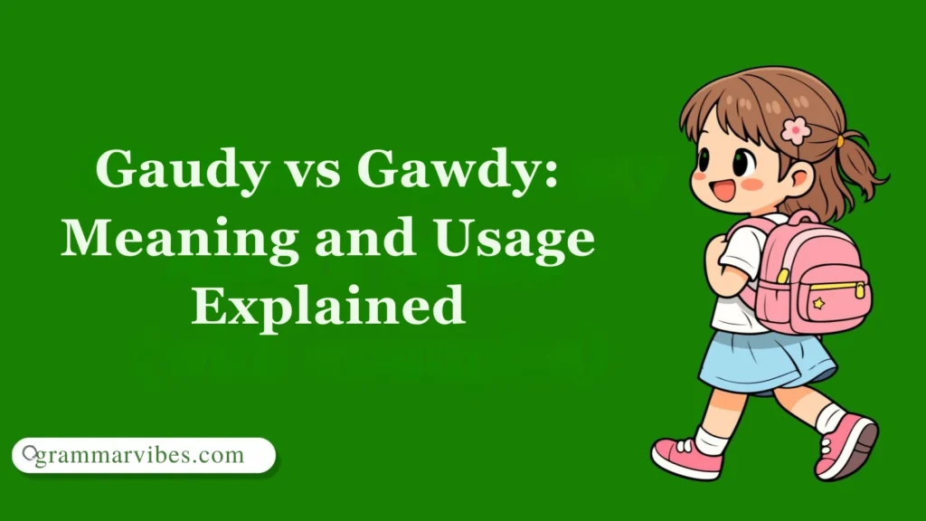 Gaudy vs Gawdy: Meaning and Usage Explained