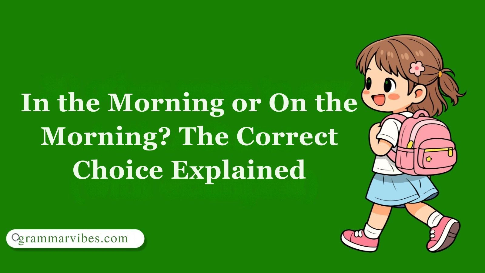 In the Morning or On the Morning? The Correct Choice Explained