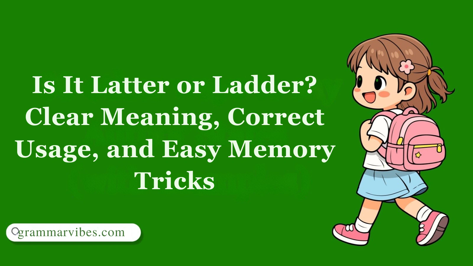 Is It Latter or Ladder? Clear Meaning, Correct Usage, and Easy Memory Tricks