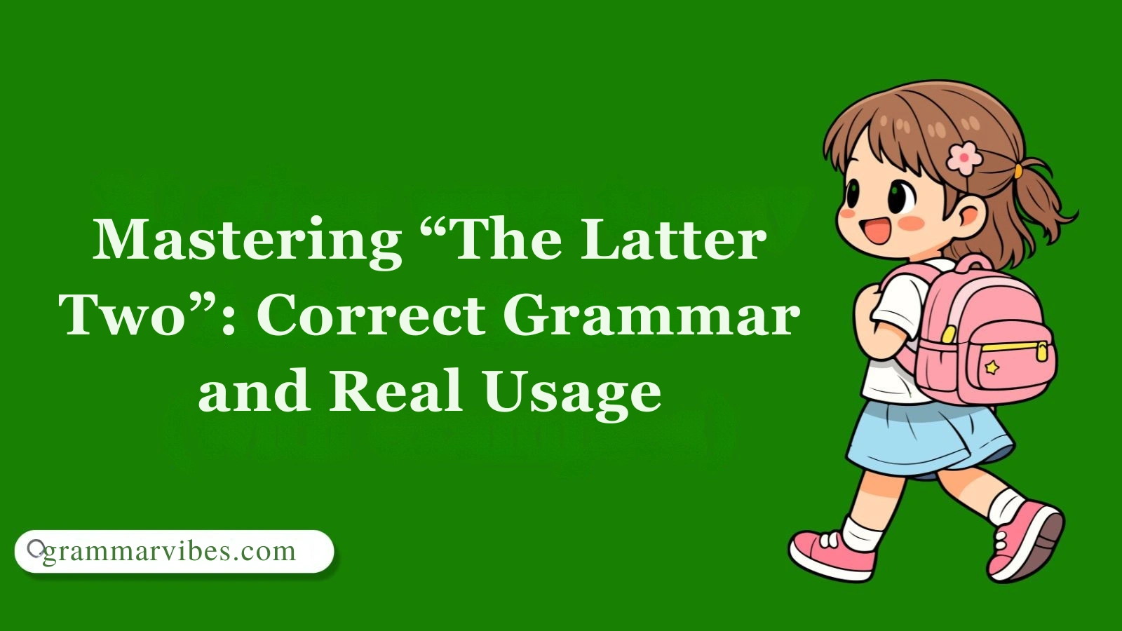 Mastering “The Latter Two”: Correct Grammar and Real Usage
