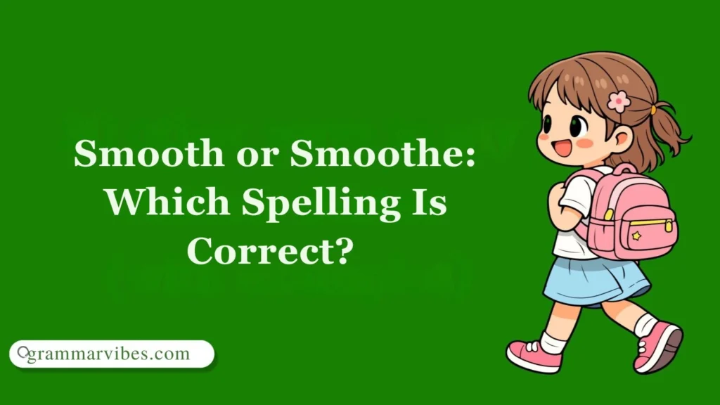 Smooth or Smoothe: Which Spelling Is Correct?