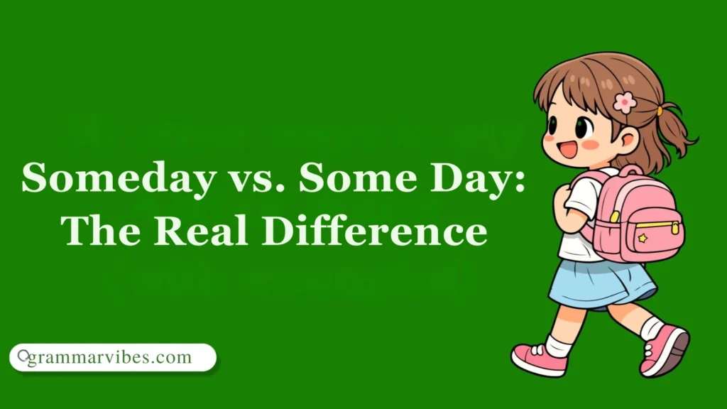 Someday vs. Some Day: The Real Difference