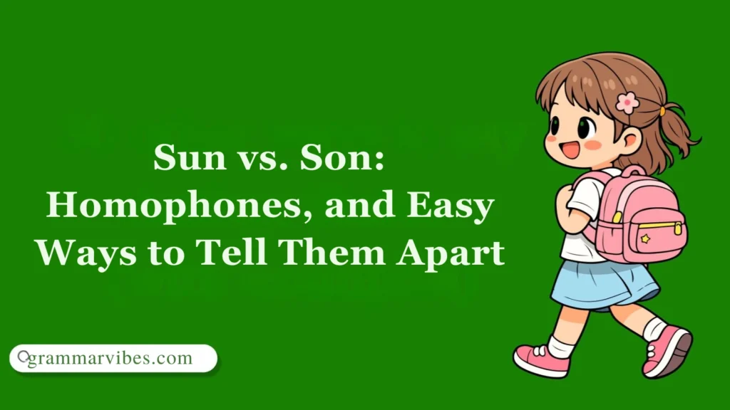 Sun vs. Son: Homophones, and Easy Ways to Tell Them Apart