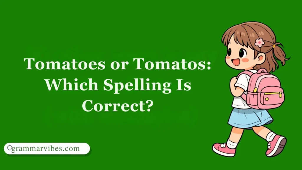 Tomatoes or Tomatos: Which Spelling Is Correct?