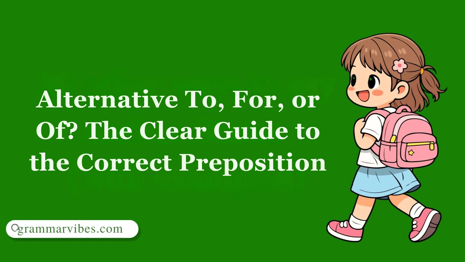 Alternative To, For, or Of? The Clear Guide to the Correct Preposition