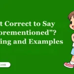 Is It Correct to Say “Aforementioned”? Meaning and Examples