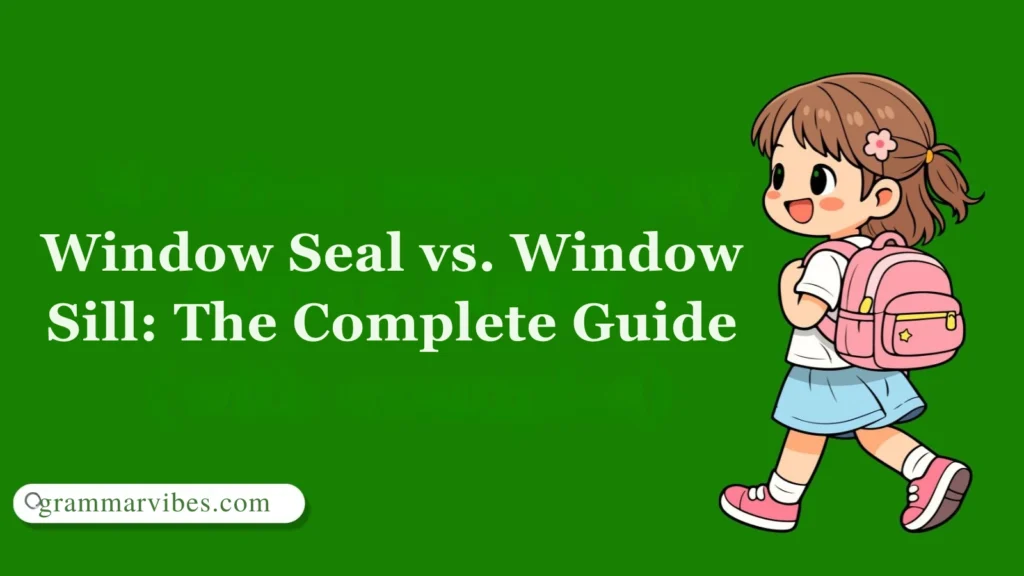 Window Seal vs. Window Sill: The Complete Guide