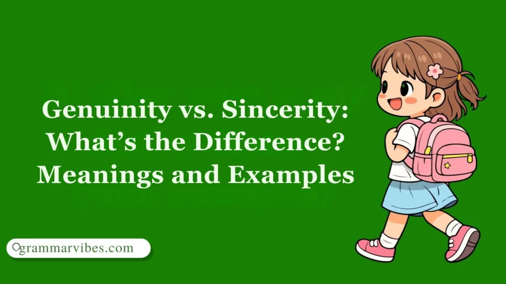 Genuinity vs. Sincerity