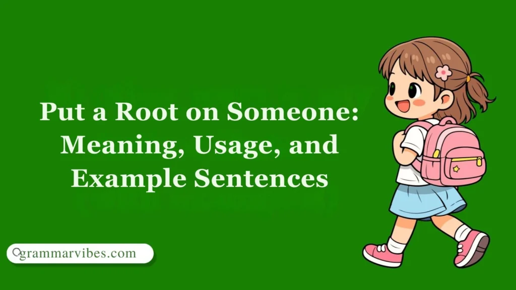 Put a Root on Someone: Meaning, Usage, and Example Sentences