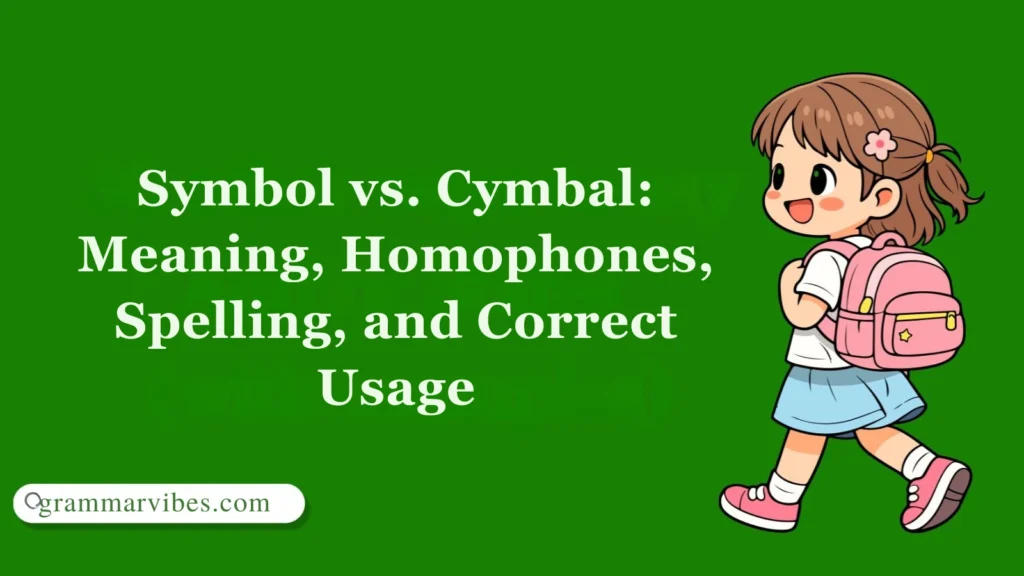 Symbol vs. Cymbal: Meaning, Homophones, Spelling, and Correct Usage