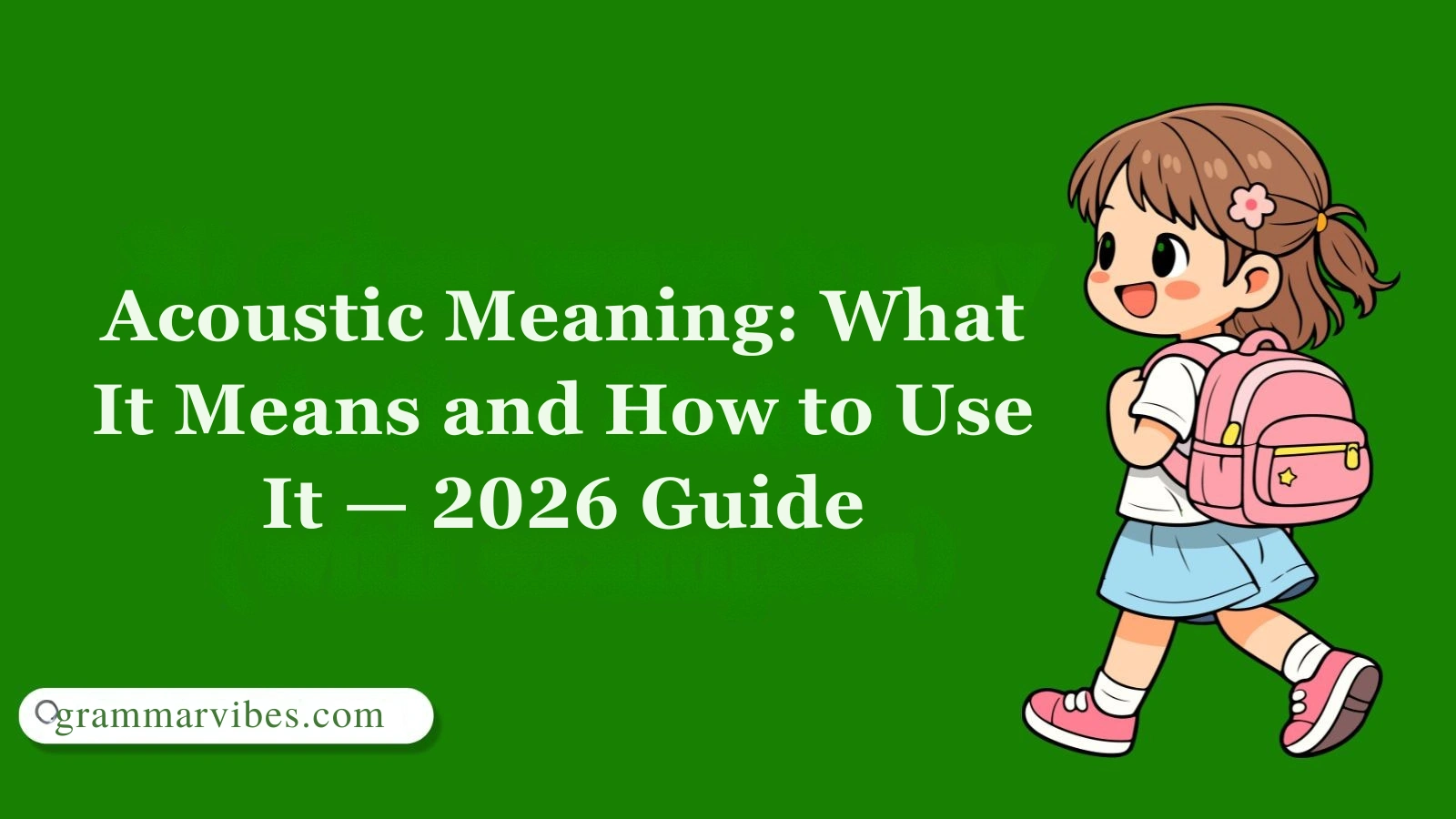 Acoustic Meaning: What It Means and How to Use It — 2026 Guide
