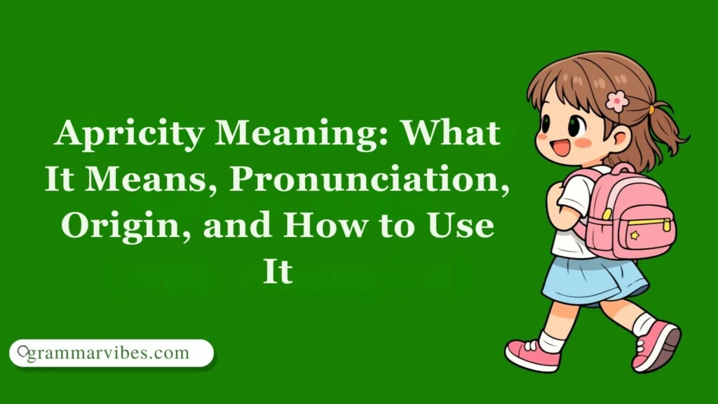 Apricity Meaning