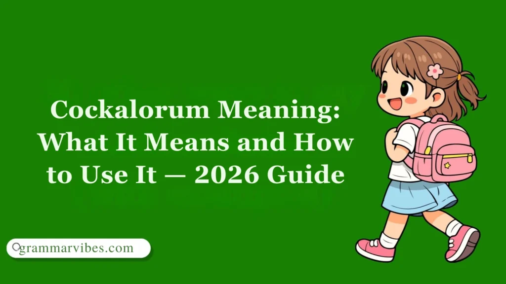 Cockalorum Meaning: What It Means and How to Use It — 2026 Guide
