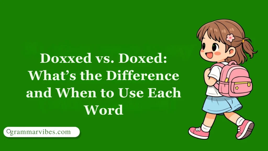 Doxxed vs. Doxed: What’s the Difference and When to Use Each Word