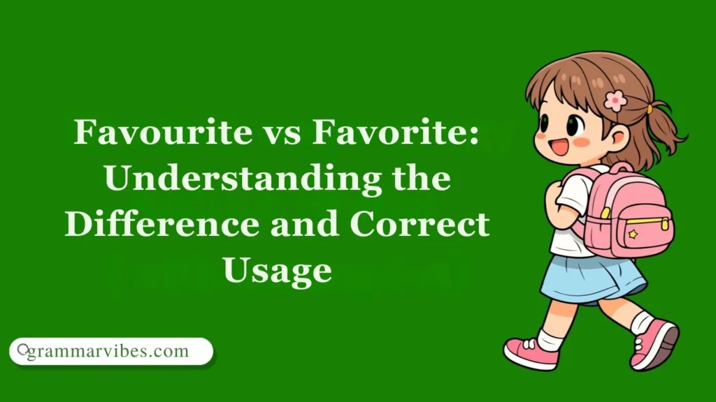 Favourite vs Favorite: Understanding the Difference and Correct Usage