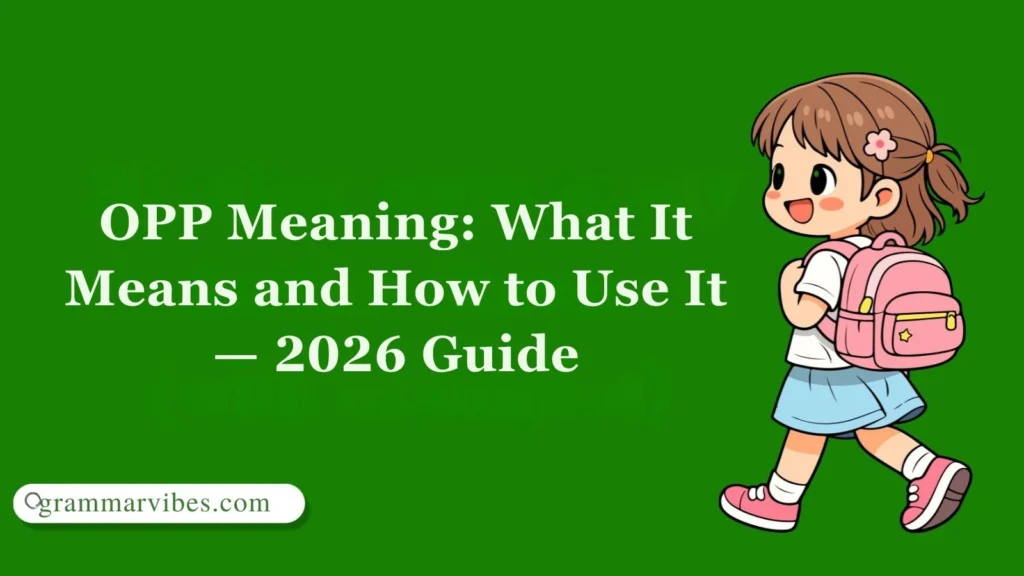 OPP Meaning: What It Means and How to Use It — 2026 Guide