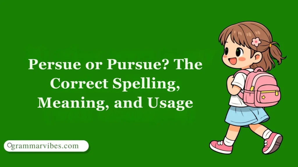 Persue or Pursue