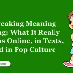 Tweaking Meaning Slang: What It Really Means Online, in Texts, and in Pop Culture