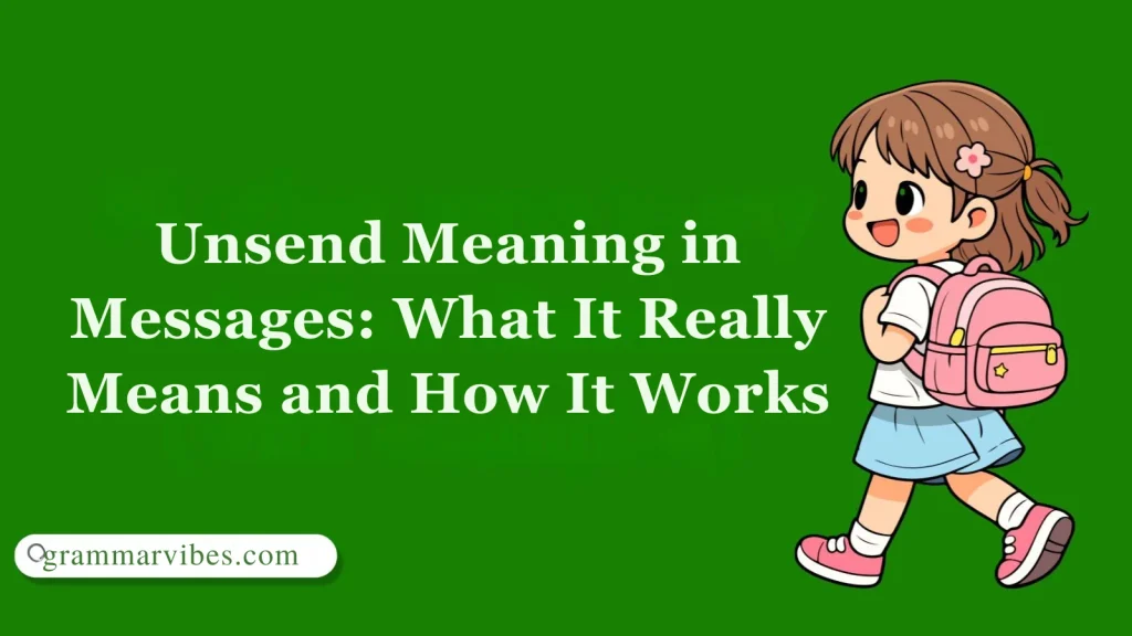 Unsend Meaning in Messages: What It Really Means and How It Works